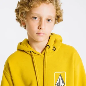 Moletom Volcom Canguru Strike Juvenil Amarelo