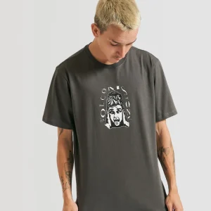 Camiseta Volcom Slim Headache Grafite