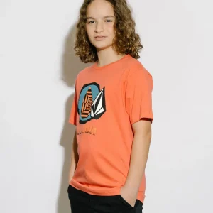 Camiseta Volcom Regular Inner Space Juvenil Vermelha