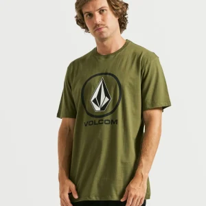 Camiseta Volcom Regular Crisp Stone Militar